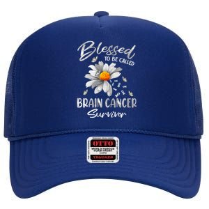 Blessed To Be Called Brain Cancer Survivor Gift High Crown Mesh Back Trucker Hat