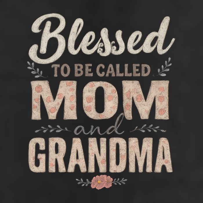 Blessed to Be Called Mom and Grandma 7 Panel Mesh Trucker Snapback Hat