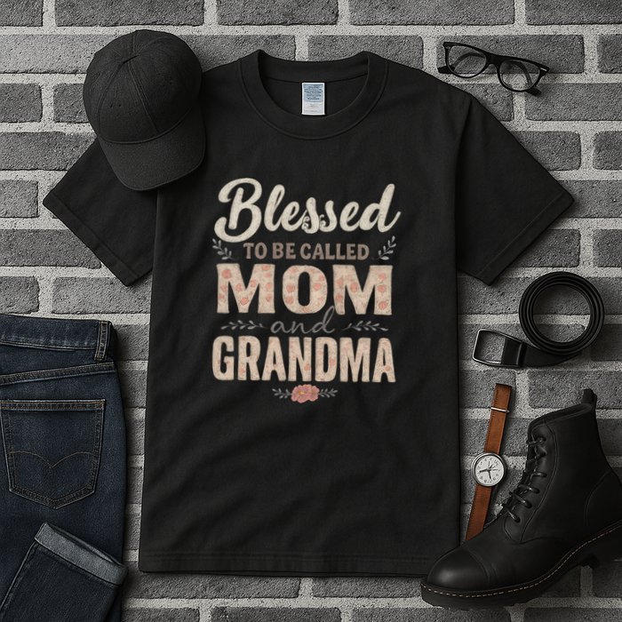 Blessed to Be Called Mom and Grandma Tall T-Shirt