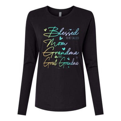 Blessed To Be Called Mom Grandma Womens Cotton Relaxed Long Sleeve T-Shirt