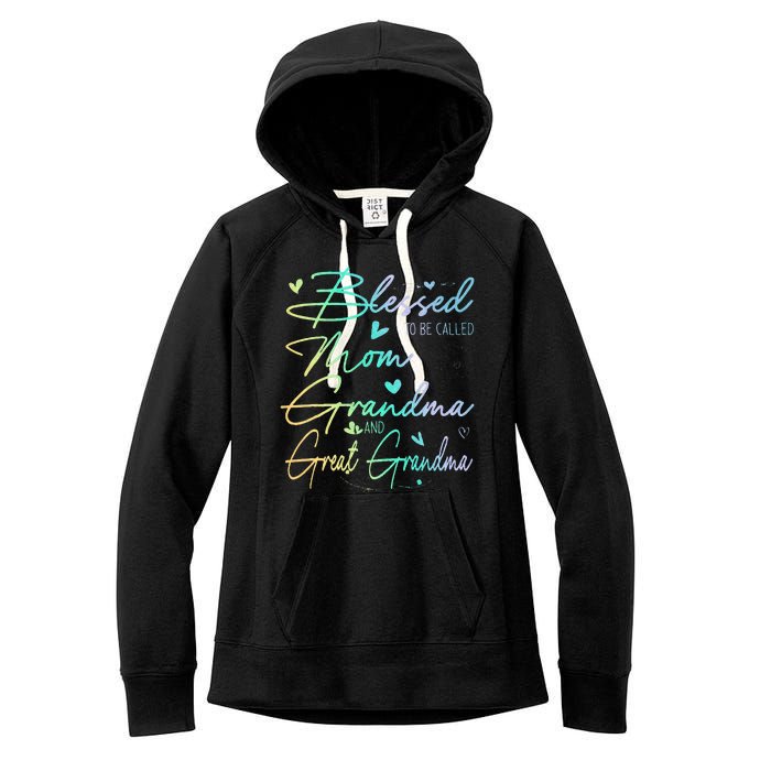 Blessed To Be Called Mom Grandma Women's Fleece Hoodie