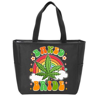 Bride To Be Cannabis Weed Lover Baked Bride Bachelorette Zip Tote Bag