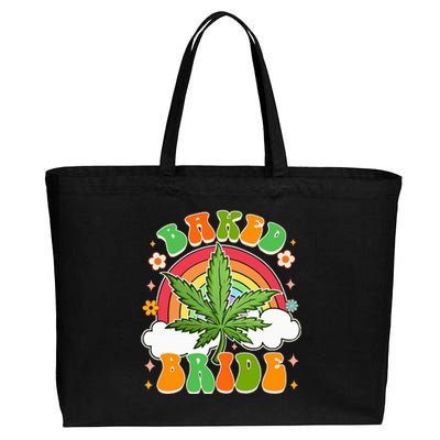 Bride To Be Cannabis Weed Lover Baked Bride Bachelorette Cotton Canvas Jumbo Tote