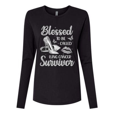 Blessed To Be Called Lung Cancer Survivor High Heels Womens Cotton Relaxed Long Sleeve T-Shirt