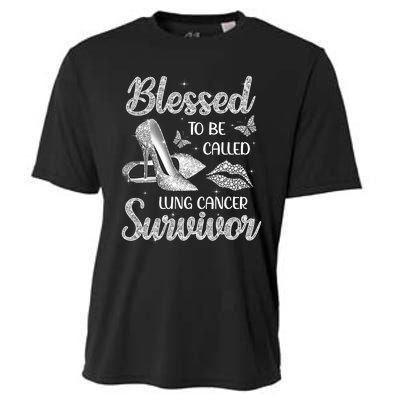 Blessed To Be Called Lung Cancer Survivor High Heels Cooling Performance Crew T-Shirt