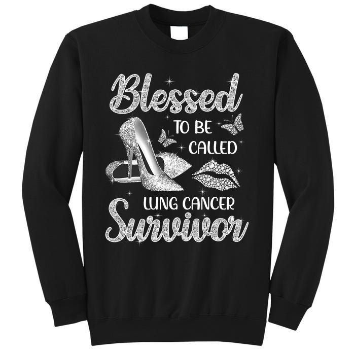 Blessed To Be Called Lung Cancer Survivor High Heels Sweatshirt