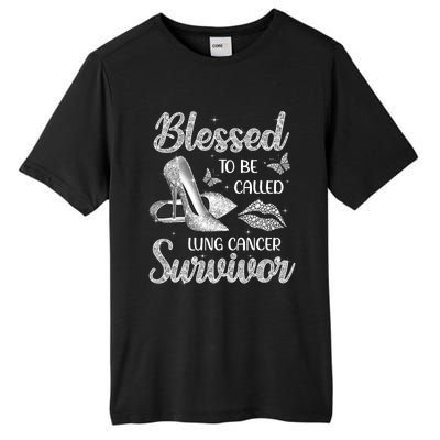 Blessed To Be Called Lung Cancer Survivor High Heels Tall Fusion ChromaSoft Performance T-Shirt