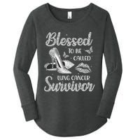 Blessed To Be Called Lung Cancer Survivor High Heels Women's Perfect Tri Tunic Long Sleeve Shirt