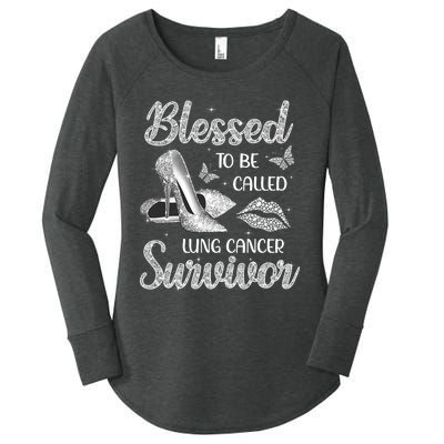 Blessed To Be Called Lung Cancer Survivor High Heels Women's Perfect Tri Tunic Long Sleeve Shirt