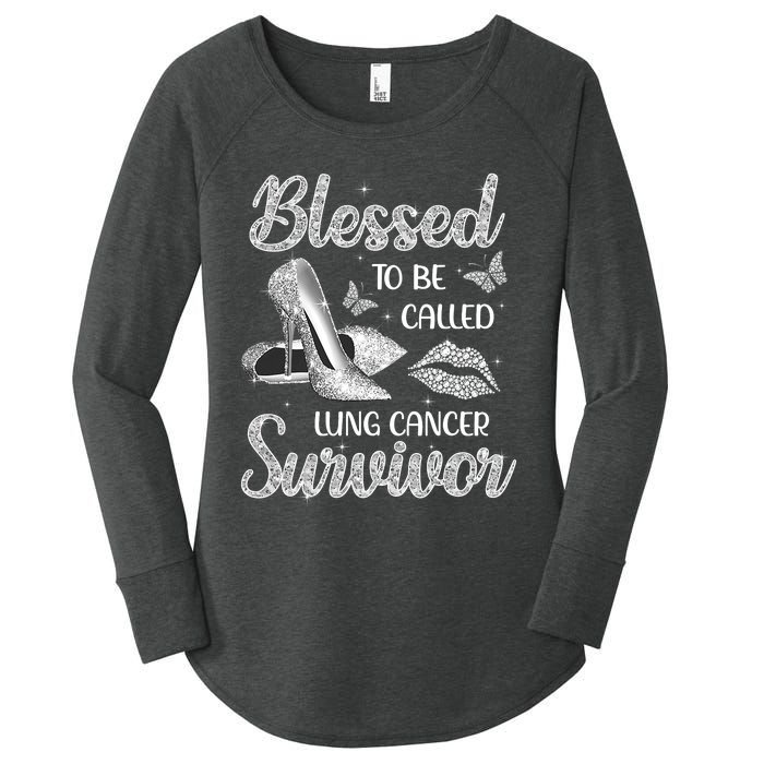 Blessed To Be Called Lung Cancer Survivor High Heels Women's Perfect Tri Tunic Long Sleeve Shirt