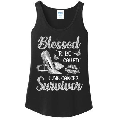 Blessed To Be Called Lung Cancer Survivor High Heels Ladies Essential Tank