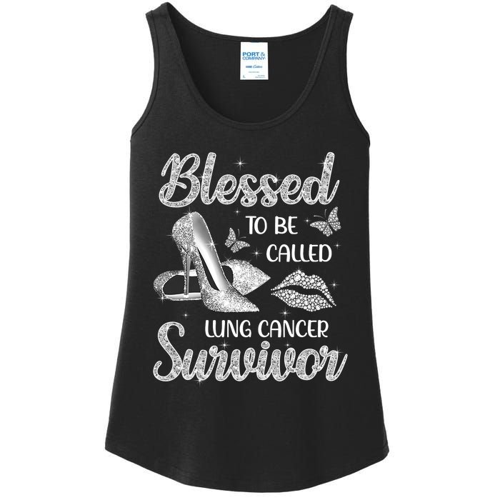 Blessed To Be Called Lung Cancer Survivor High Heels Ladies Essential Tank