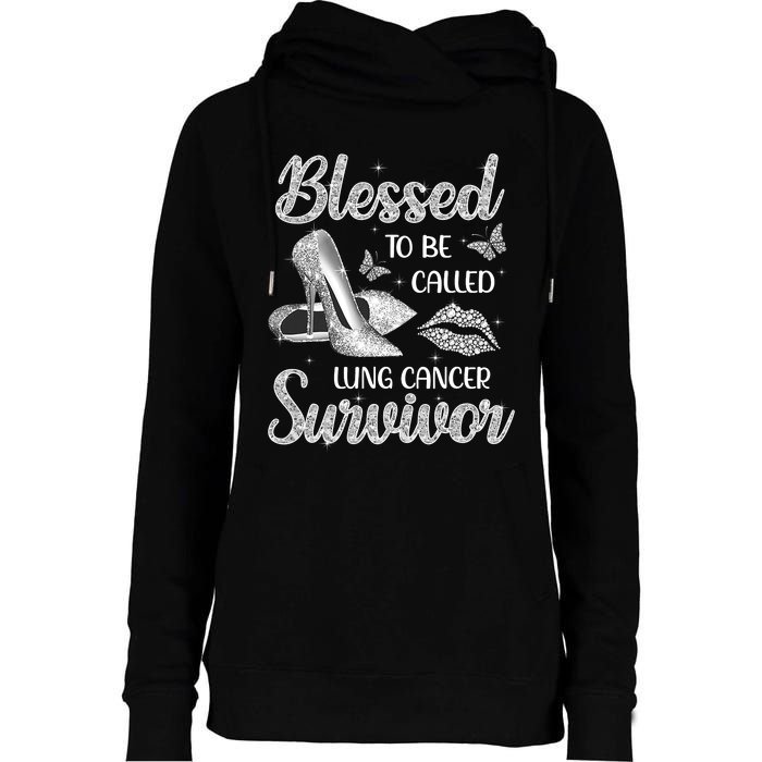 Blessed To Be Called Lung Cancer Survivor High Heels Womens Funnel Neck Pullover Hood