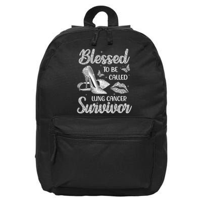 Blessed To Be Called Lung Cancer Survivor High Heels 16 in Basic Backpack