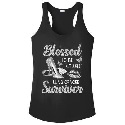 Blessed To Be Called Lung Cancer Survivor High Heels Ladies PosiCharge Competitor Racerback Tank