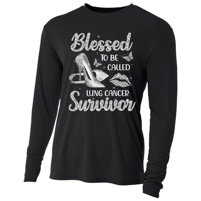 Blessed To Be Called Lung Cancer Survivor High Heels Cooling Performance Long Sleeve Crew