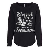 Blessed To Be Called Lung Cancer Survivor High Heels Womens California Wash Sweatshirt