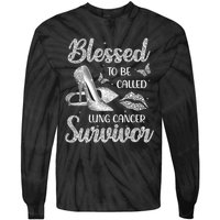 Blessed To Be Called Lung Cancer Survivor High Heels Tie-Dye Long Sleeve Shirt