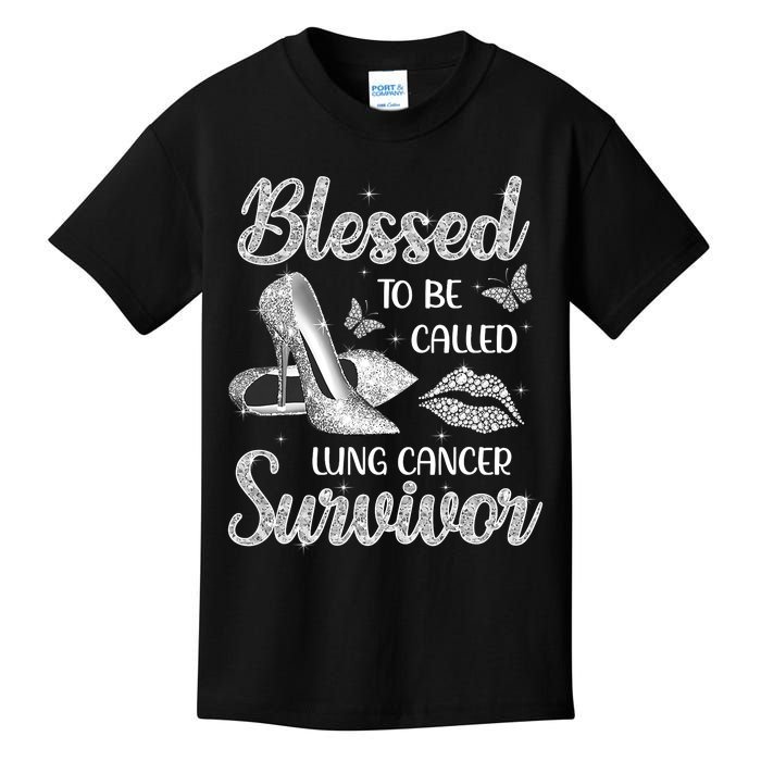 Blessed To Be Called Lung Cancer Survivor High Heels Kids T-Shirt