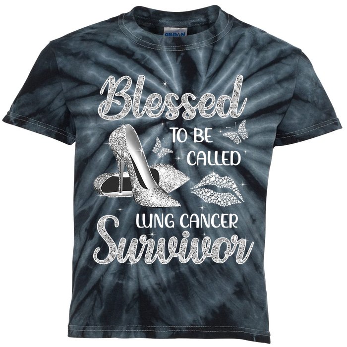 Blessed To Be Called Lung Cancer Survivor High Heels Kids Tie-Dye T-Shirt