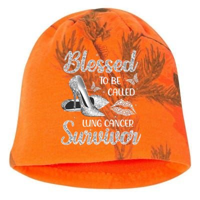 Blessed To Be Called Lung Cancer Survivor High Heels Kati - Camo Knit Beanie