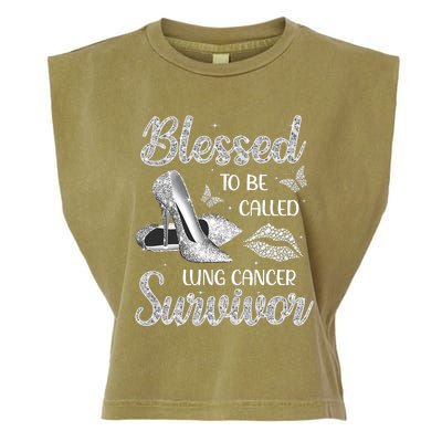 Blessed To Be Called Lung Cancer Survivor High Heels Garment-Dyed Women's Muscle Tee