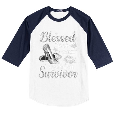 Blessed To Be Called Lung Cancer Survivor High Heels Baseball Sleeve Shirt