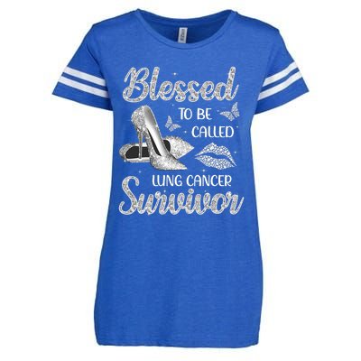 Blessed To Be Called Lung Cancer Survivor High Heels Enza Ladies Jersey Football T-Shirt