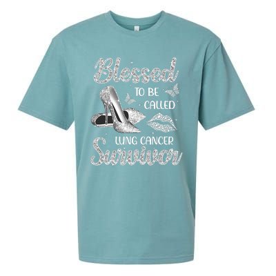 Blessed To Be Called Lung Cancer Survivor High Heels Sueded Cloud Jersey T-Shirt