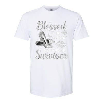 Blessed To Be Called Lung Cancer Survivor High Heels Softstyle CVC T-Shirt