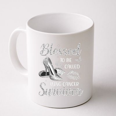 Blessed To Be Called Lung Cancer Survivor High Heels Coffee Mug