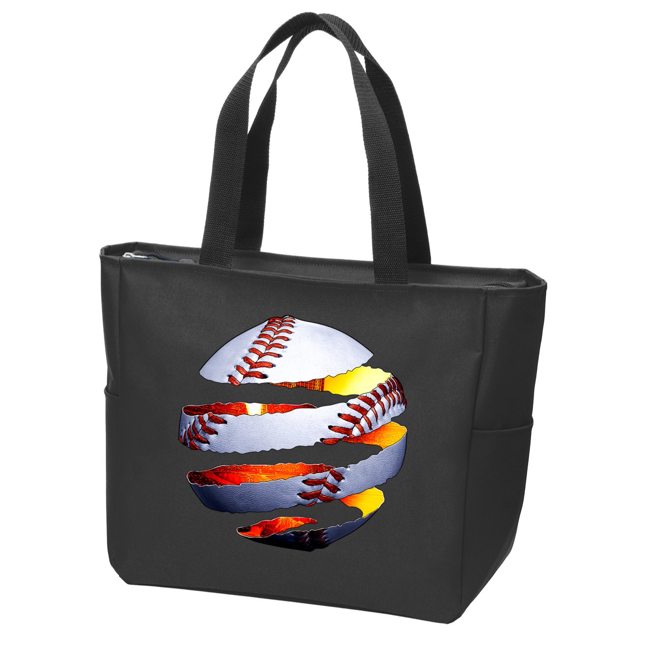 Baseball Tear Zip Tote Bag