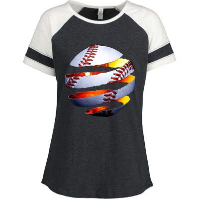 Baseball Tear Enza Ladies Jersey Colorblock Tee