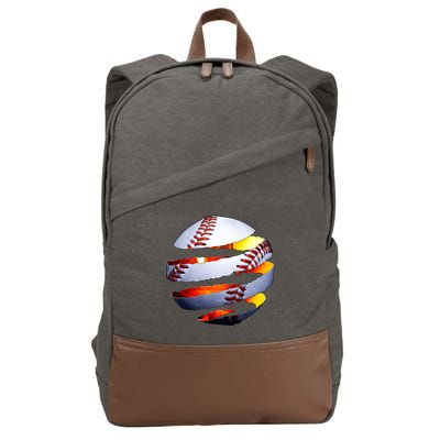 Baseball Tear Cotton Canvas Backpack