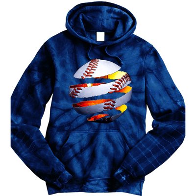 Baseball Tear Tie Dye Hoodie