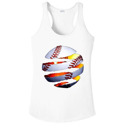 Baseball Tear Ladies PosiCharge Competitor Racerback Tank