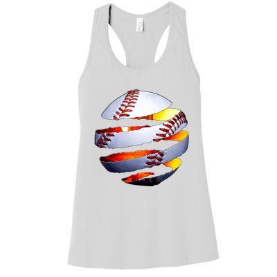 Baseball Tear Women's Racerback Tank