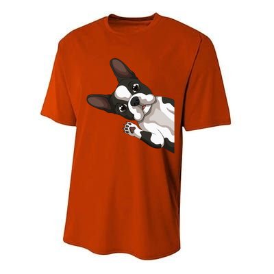 Boston Terrier Bostie Dog Performance Sprint T-Shirt