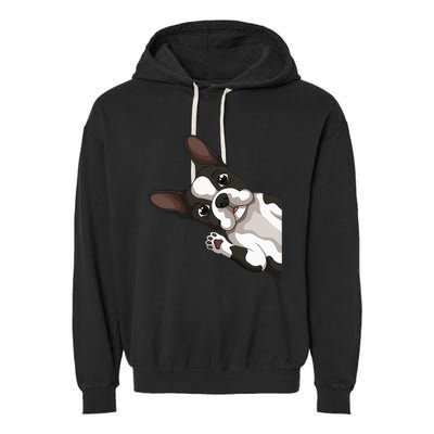 Boston Terrier Bostie Dog Garment-Dyed Fleece Hoodie