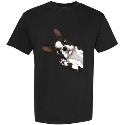 Boston Terrier Bostie Dog Garment-Dyed Heavyweight T-Shirt