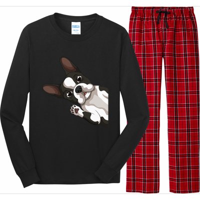 Boston Terrier Bostie Dog Long Sleeve Pajama Set