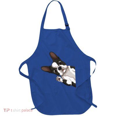 Boston Terrier Bostie Dog Full-Length Apron With Pockets