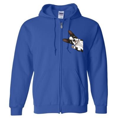 Boston Terrier Bostie Dog Full Zip Hoodie