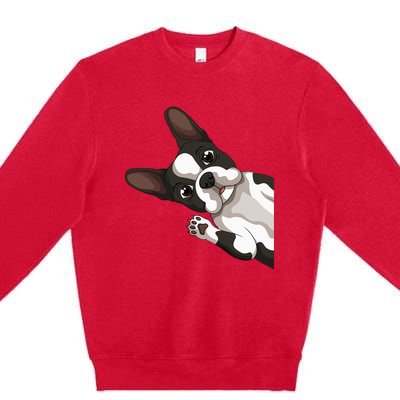 Boston Terrier Bostie Dog Premium Crewneck Sweatshirt