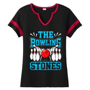 Bowling The Bowling Stones Funny Bowlers Bowling Lovers Ladies Halftime Notch Neck Tee