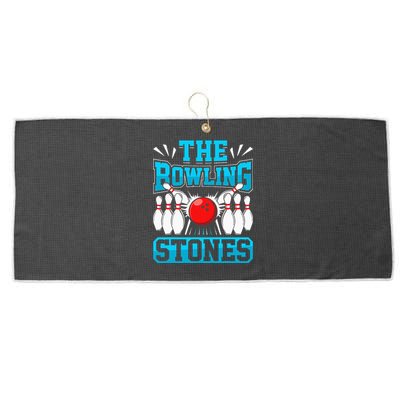 Bowling The Bowling Stones Funny Bowlers Bowling Lovers Large Microfiber Waffle Golf Towel