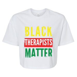 Black Therapists Black Therapist Matter Tal Health Gift Bella+Canvas Jersey Crop Tee