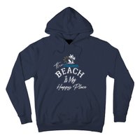 Beach The Beach is My Happy Place Beach Tank Top Hoodie