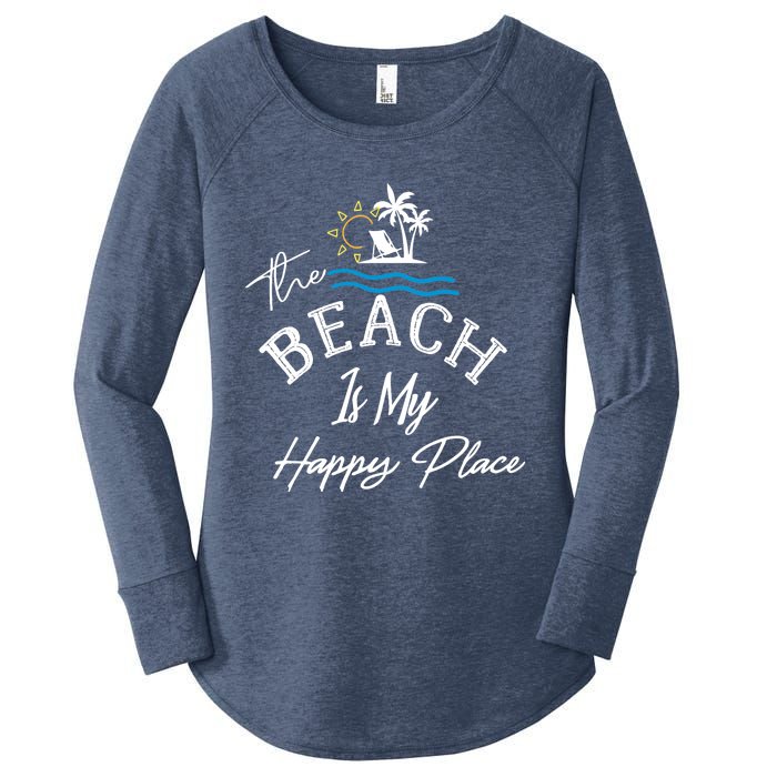 Beach The Beach is My Happy Place Beach Tank Top Women's Perfect Tri Tunic Long Sleeve Shirt