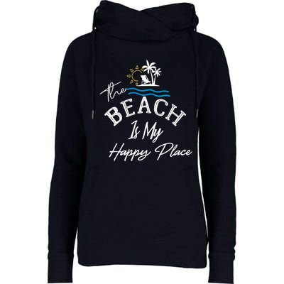 Beach The Beach is My Happy Place Beach Tank Top Womens Funnel Neck Pullover Hood